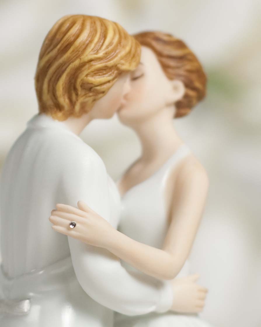 Romance Gay Lesbian Wedding Cake Topper 